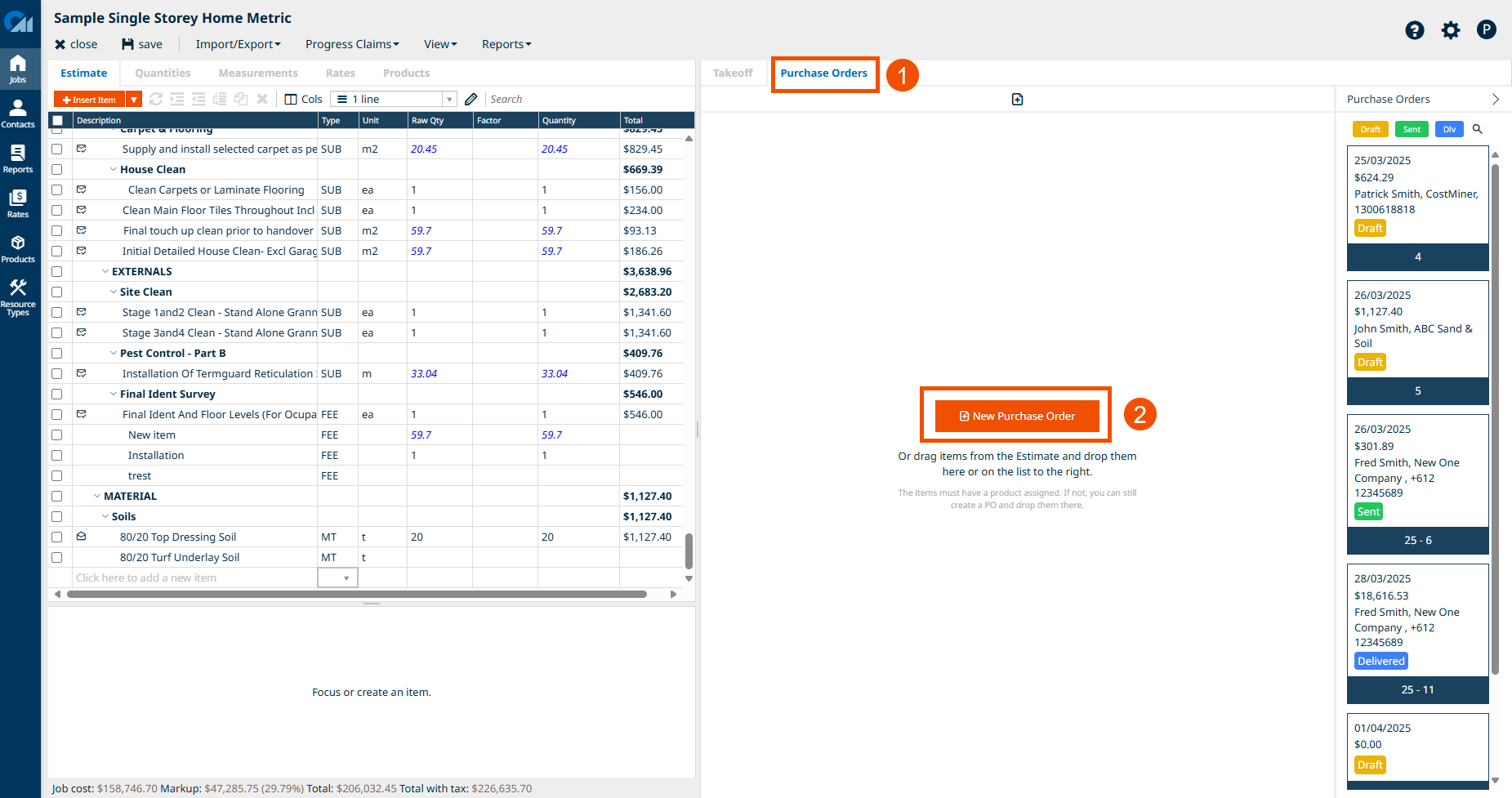 Manually Create purchase order